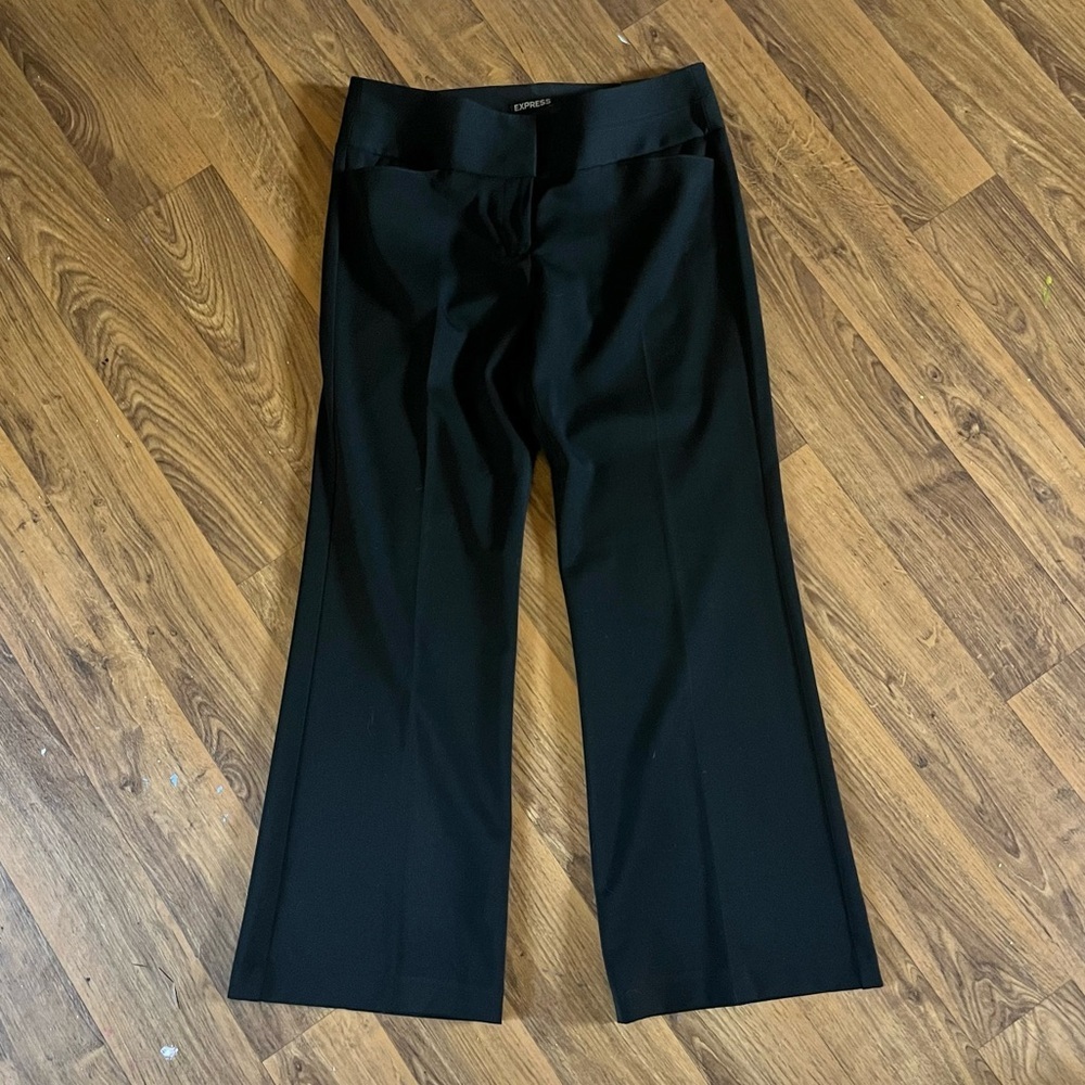Express Editor Flair Straight Through Hip & Thigh Flare Trousers - Picture 5 of 9